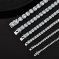 Classic Wholesale 925 Sterling Silver Inlaid with 2-7mm VVS Grade Round Brilliant Cut Moissanite Tennis Bracelet Gift