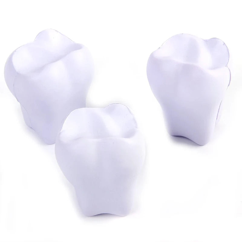 Eco-friendly Pu Foam Custom Tooth Shape Anti Stress Ball for Promotion and Education