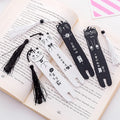 Custom Printed Wooden Cartoon Animal Cat Kawaii Bookmark Tag with Tassel for Office & School Supplies
