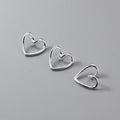 Hot Sales 925 Sterling Silver Three-dimensional Heart Wire Ring Charms for Jewelry Making Connector