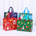 Merry Christmas Non Woven Tote Bags Custom Gift Reusable Non Woven Christmas Shopping Bags