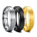OAHLAN Anit Rust Factory Customized 6mm Black/Silver/Gold Plated Bands Brushed Tungsten Rings for Men Women Wedding Engagement
