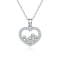 925 Sterling Silver Heart Pendant Necklace Custom Design Fine Jewelry Silver for Woman