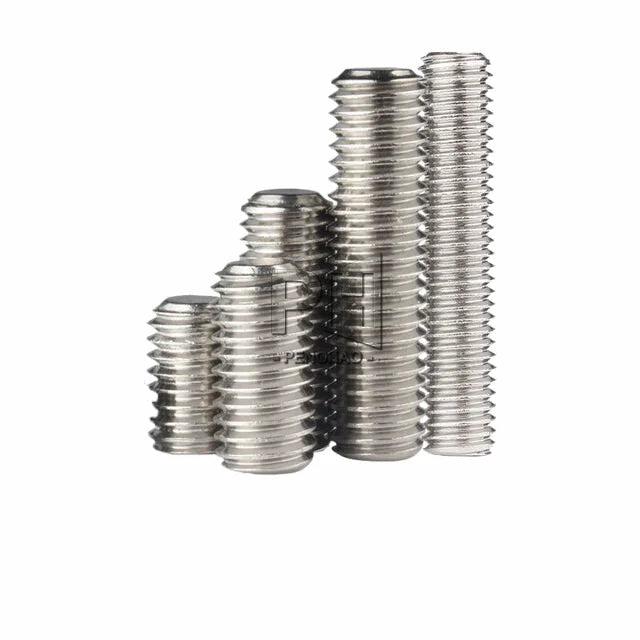 304 Stainless Steel Hexagon Socket Machine Meter Screw Flat End Set Screw Concave End Headless Machine Meter Screw M2M3-M5M6