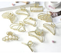 2023 Custom Women's Fashionable Star Hair Claw Geometric Hollow Crab Small Metal Alloy Triangle Tassel Daily Use Hair Clip