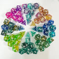 Wholesale 7pcs Glitter Two Color Acrylic Dice DND Polyhedral Dice Set for Board Game