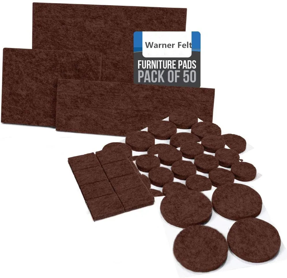 Brown Chair Leg Floor Protector Pad Self Adhesive Felt Furniture Pads for Hardwood Floors