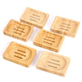 Wholesale  Chinese Factory Bamboo Soap Dishes Set With Customized Exfoliating Bag for Bamboo Salt Soap Bathroom