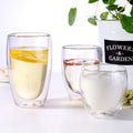 Handmade Minimalist Borosilicate Double Wall Glass Coffee Mug 250-450ml Kitchen Tabletop Drinkware for Parties Ceramic Cups