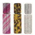 10ml Custom Plastic Empty Diamond Glitter Diamond Luxury  Gold Lipstick Tube with Mirror Bling Style Round Empty Lipstick Tube