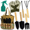 Stainless Steel Garden Tool Set Wood Handle Includes Branch Shear Pickaxe Case Packaging for Mowing Decoration Customizable OEM
