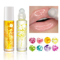 OEM Private Label Lip Gloss Lasting Lip Oil Flower Moisturizing Waterproof Vegetarian Lip Balm Women 8 Colors No Cruel
