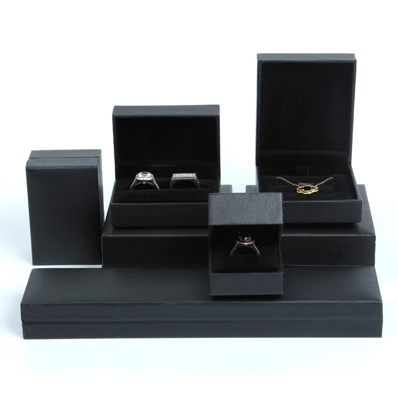 Custom LOGO Gift Packing Small Ring Bracelet Necklace Pendant Luxury Paper Jewelry Box Packaging