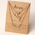 3Pcs/Set Zodiac Jewelry Necklace Charm Alloy Necklace Aries Cancer Leo Scorpio Necklace for Women Jewelry Gifts