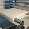 White Nomex and Polyester Abrasive Seamless Felt Belt Durable Medium Hardness 8mm/10mm Thickness for Heat Transfer Printing
