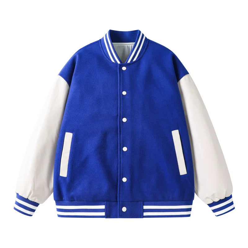 Wholesale Mens Clothing Blank Varsity Jackets Oversized 100 Polyester College Jacket Leather Sleeve Letterman  Jacket