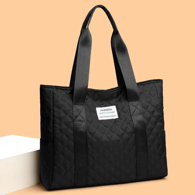 Casual Thread Design Women's Shoulder Bags Large Capacity Fashion Lightweight Ladies Handbag Simple Portable Travel Female Tote