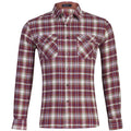 Flannel Plaid Button up Cotton Shirt European and American Size Men's Long-sleeved Shirt