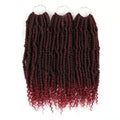 Bomb Spring Twist Crochet Hair Prelooped Synthetic Braids Hair Extension 14 Inch for Women Mini Passion Twist