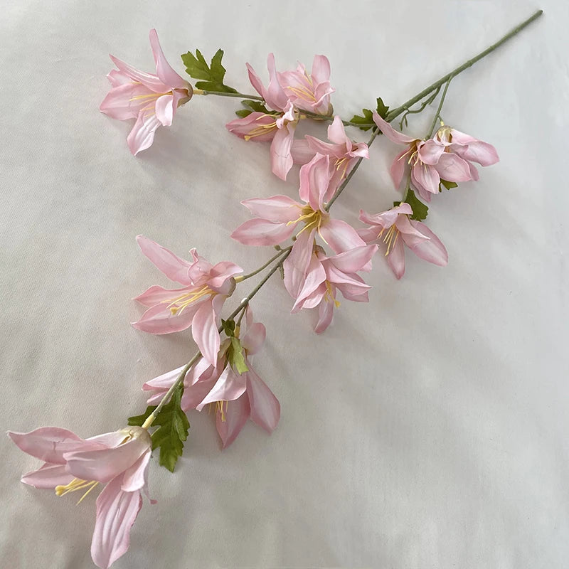 Multicolor-Pink Modern Style Artificial Flower Decoration Mariage Long Branch Rain Orchid