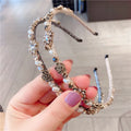 White Pearl Crystal Headband Plush Vintage Hair Band Pearls Head Band Women Headbands Boho Flower Headband