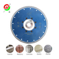 GJ 9 Inch 230mm Continuous Turbo Dry Cut With Flange Diamond Saw Blade Cutting Granite Quartz Stone for Grinder Saw Cutter