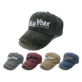 Cotton Retro Vintage Summer Outdoors Baseball Cap  Distressed Embroidered Boston Lettering Cap Retro Dad Hat With Cracked Design