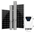 High Speed 4000rmp 3 Inch DC 72V Submersible Deep Well Solar Water Pump 750W 1HP Max. Flow Rate 4.8m3/h Max. Head Lift 310 Feets