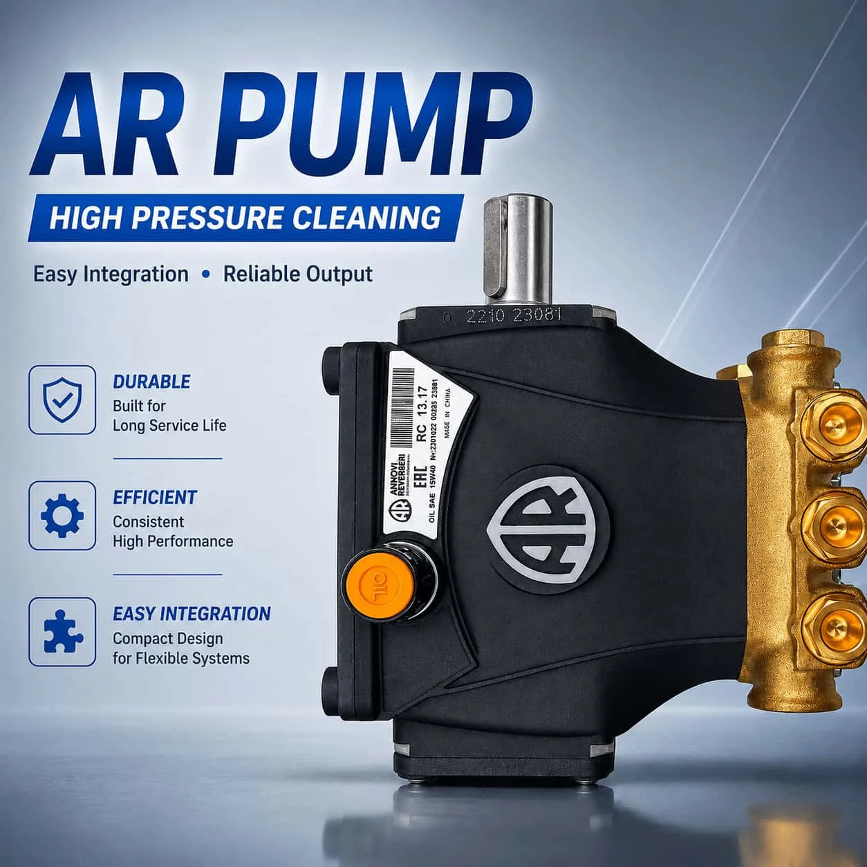 High Pressure Pump 59 Evolution3 250 Bar 15 L/Min Ref 3600psi 3.9 Gpm Solid Shaft Pressure Pump Innter