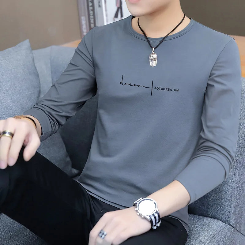 Hot Selling High Quality Cotton Mens Long Sleeve T Shirt Custom Printing Long Sleeve T Shirt