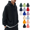 300G 330G Unisex Premium Plus Size Hoodie Sweatshirts 100% Cotton Solid Pattern 3D Embroidery XL Size Hoodie