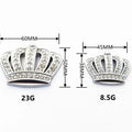 Car Metal Logo Refitted Crown Inlaid With Diamond Car Sticker Three-Dimensional Metal Crown Logo With Diamond