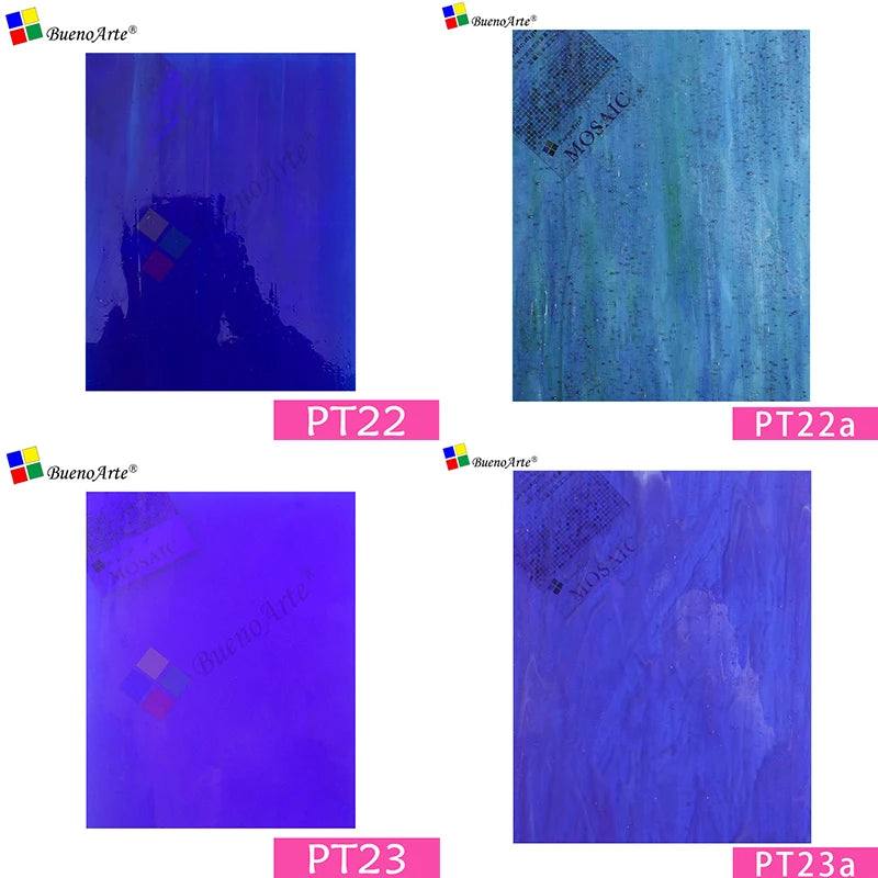 15x20cm Transparent Water Resistant Stained Glass Sheet-Variety Colors-Tiffany Glass Mosaic for DIY Art Hobby & Room Decor