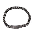 Ancient Black Plating 6mm 316L Stainless Steel Roundness Link Chain Press Clasp Bracelet for Men Punk Jewelry
