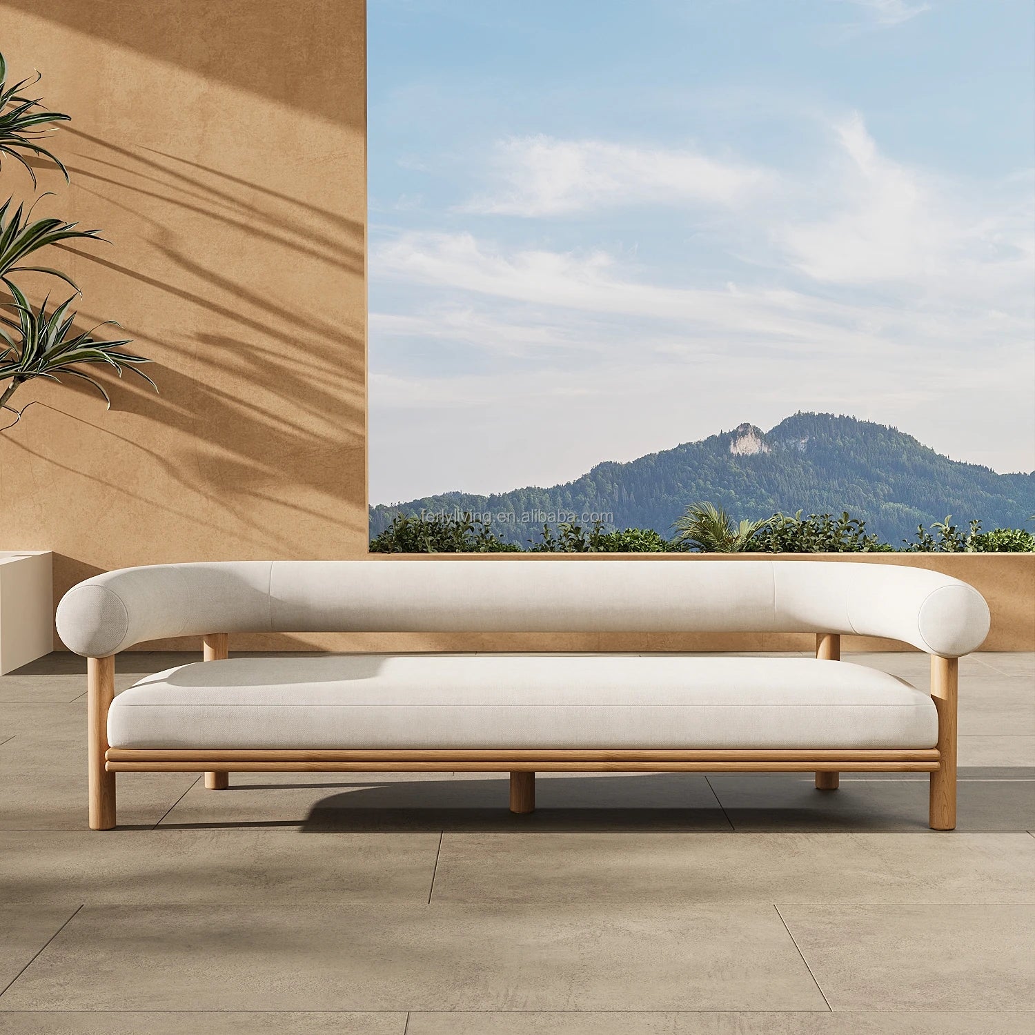 FERLY Modern Customized Hot Sale Garden Sofas Outdoor Furniture Patio Garden Sofa  Sofa for Terrace