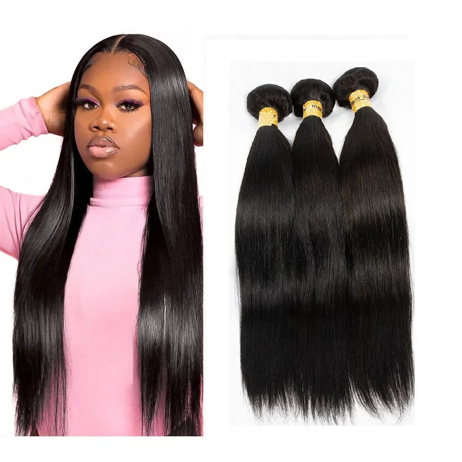 100% Human Raw Cambodian Hair Bundles Vendor Double Weft Wholesale Virgin Cuticle Aligned Hair Weave Extensions 12A Grade