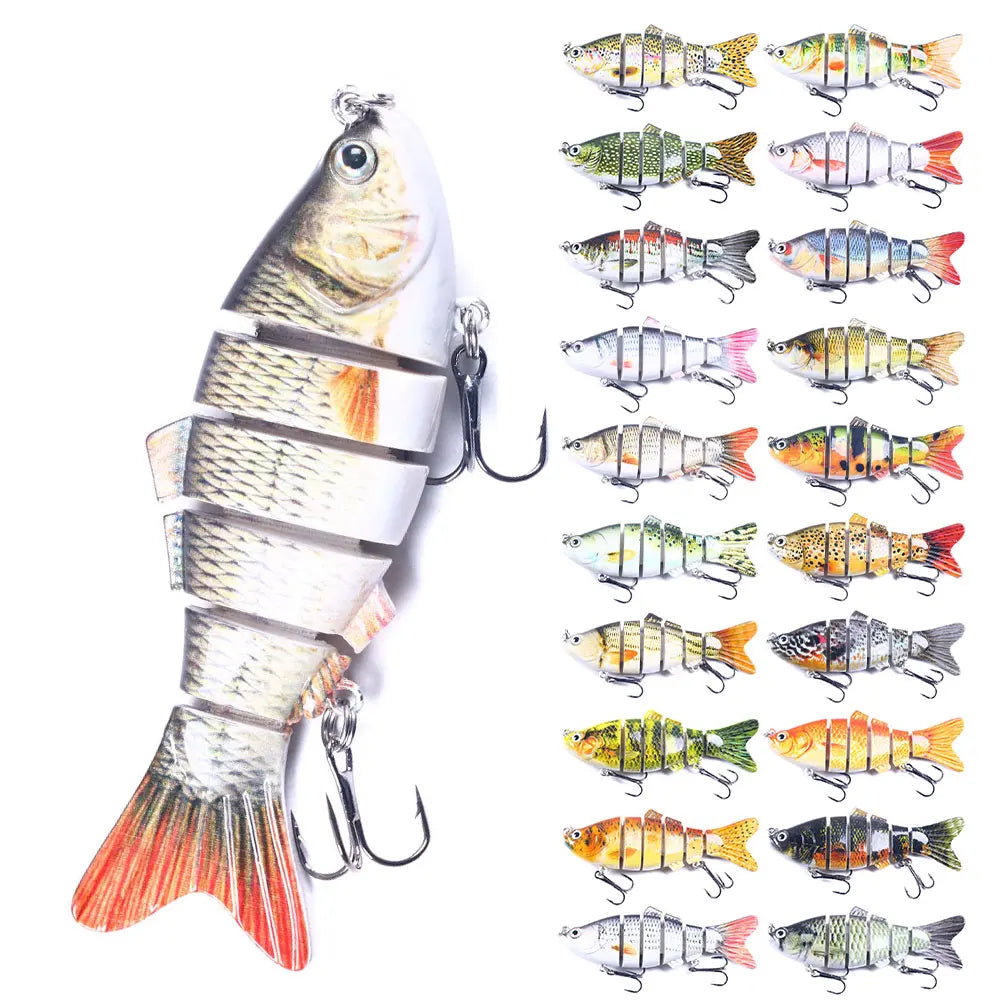 10cm 18g Multi Jointed Fishing Lure Lifelike Swimbait 6 Segments Hard Bait Artificial Wobblers for Bass Pike Fishing Tackle
