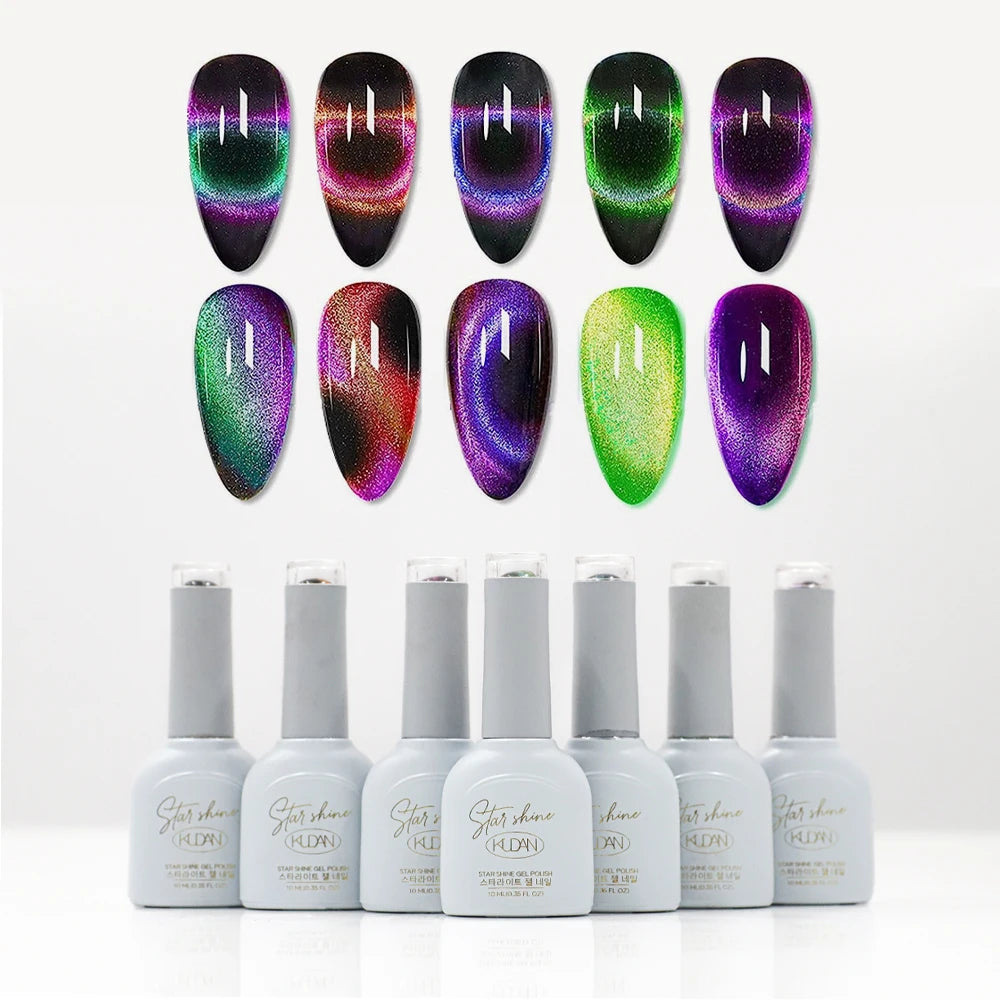 Cat Eye Gel Nails Supplies Salon High Pigmented Korean 10ml Magnetic 9D Manufacturer Low Price Cat Eye Gel Polish Set