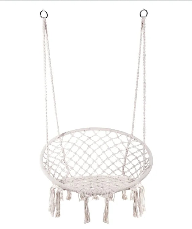 Woqi Cotton Rope Basket Portable Ultralight Woven Hotsell Durable Hammock Seat Chair for Patio Porch Garden Swing Chair