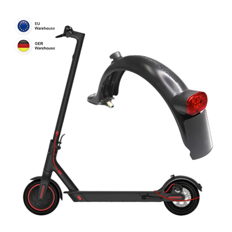 EU Warehouse Scooter Rear Fender for Xiaomi M365 Pro2/1s Electric Scooter Back Wing With Hook Tail Light Fender Part for Scooter
