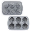 6 Cup Non-Stick Food Grade Silicone Circle Easy Release Cake Bread Baking Mold for Chocolate Cake