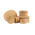 Cosmetic Packaging Metal Tin Can Aluminum Bamboo Jar Covered Bamboo Lid BP-019T