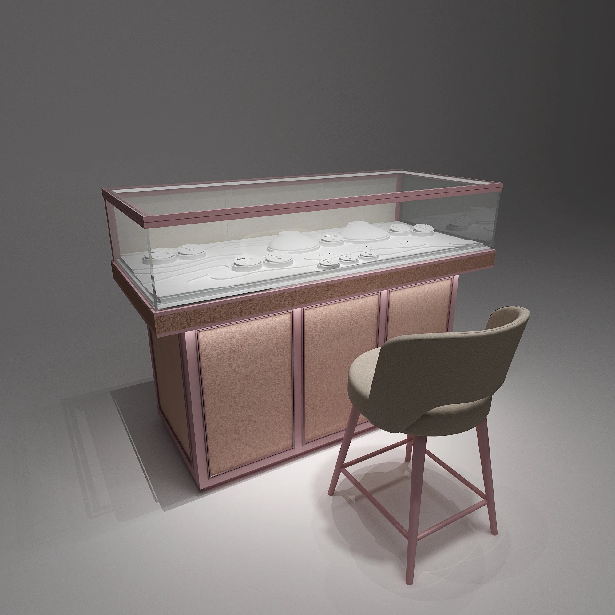Luxury Factory Producing Island Cabinet Jewelry Display Accessories Drawer Cabinet Jewelry Cabinet with Drawers