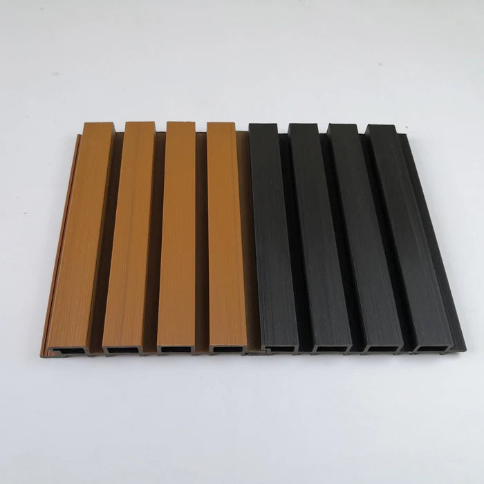 Co-Extrusion Grille Decoration Exterior WPC Outdoor Vinyl Siding for House Wall Paneling 3D Effect Wooden Plastic for Bedrooms