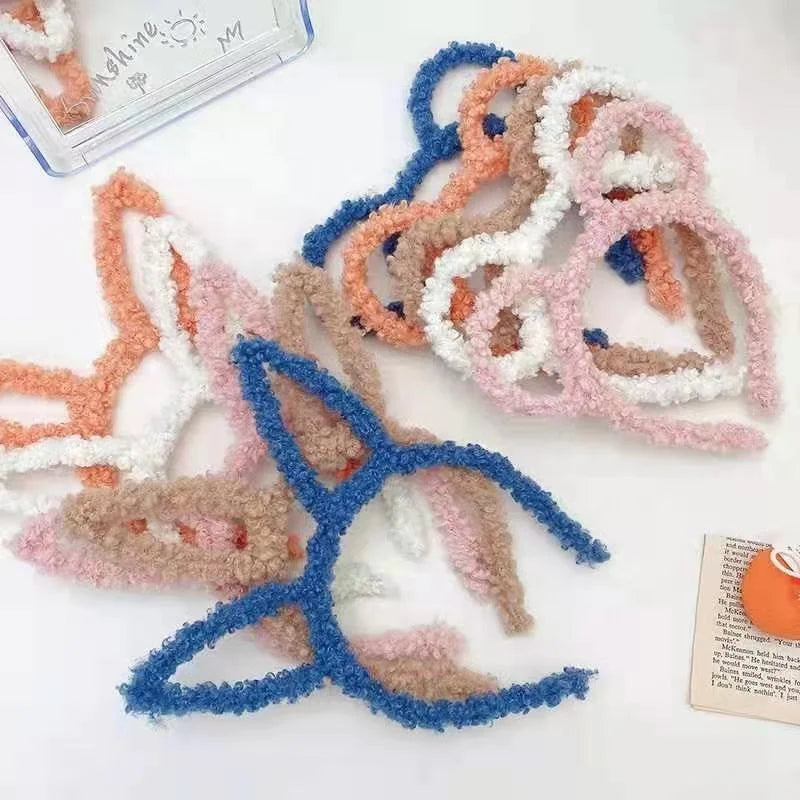 MIO Sweet Cute Plush Hairband Daily Hair Accessories Ear Fluffy Headband for Girls