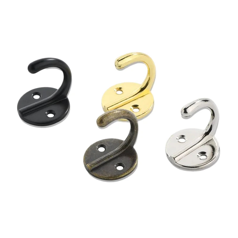 Metal Vintage Zinc Alloy Multifunctional Towel Coat Hook Single Prong Robe Wall Hooks for Clothing Hanging with Screws