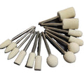 Customizable 1/8\" Mandrel Compressed Wool Felt Polishing Head Dremel Rotary Tool Buffing Wheel for Car Body Applications