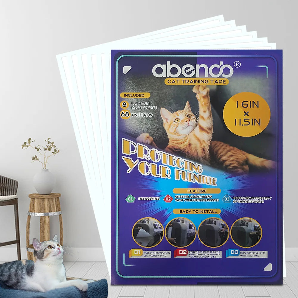 Abendo 2021 NEW Trending  Protect Your Furnitures  From Scratching  Double Sided 8 Packs 10 Packs Clear Cat Sofa Tape