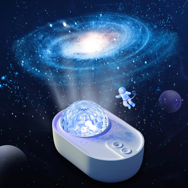 16 Changeable Colors Spaceship Shaped Mobile Wireless Connection Laser Flash Projection Night Lamp