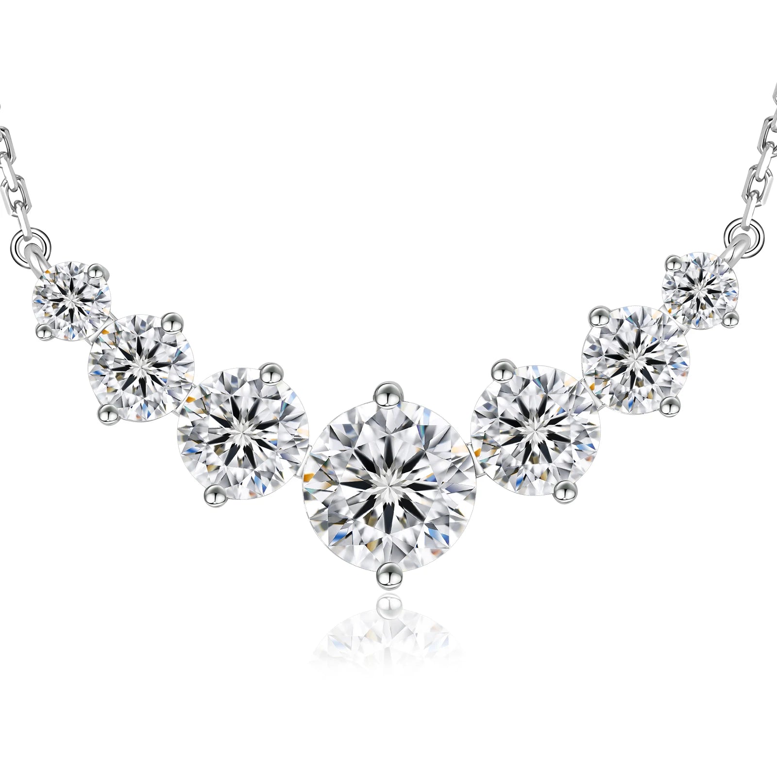 Moissanite Diamond 1.7-5 Carat Heart Necklace Engraved I LOVE YOU Wife Weeding Birthday Gift 925 Sterling Silver Women Necklace